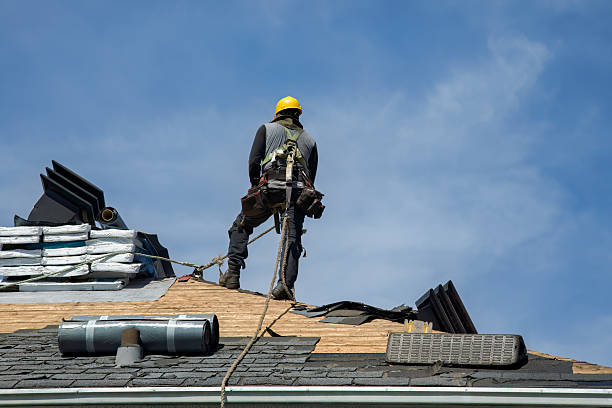 Professional Gutter Installation technician working in Jamestown, KY